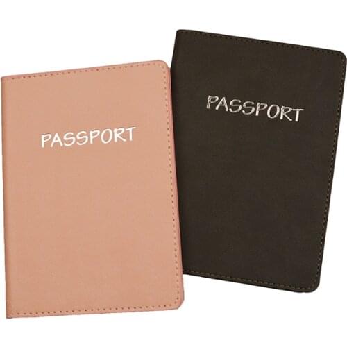 High Quality PU Leather Passport Holder with Multi ID Card Slots Flight Tickets Candy Color Passport Covers custom accept