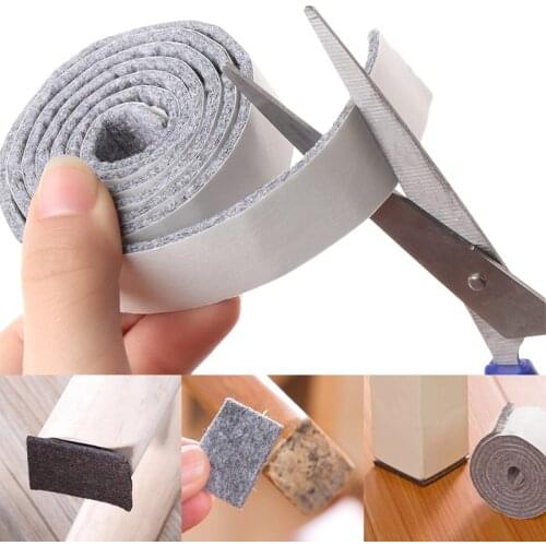 100cm Anti-slip Felt Furniture Leg Pad Self-Adhesive Mat Floor Protector Wear-resisting Table Sofa Leg Pads Chair Fittings