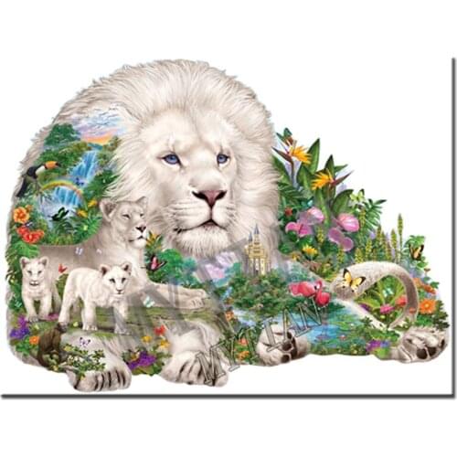 Full square/round 5D DIY diamond painting Tiger, dogs,lion,owl groups Embroidery Pattern Cross stitch kit mosaic home decor