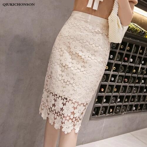 Qiukichonson Lace Pencil Skirts