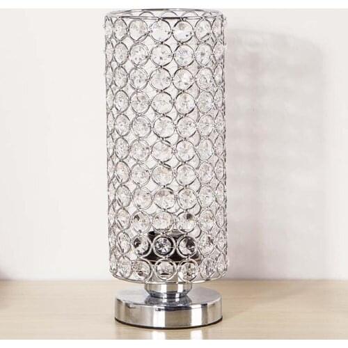 Modern Crystal Table Lamp E27 Desk Lamps for Home Bedside Reading Bedroom Night Lights LED Bulb EU/US Plug