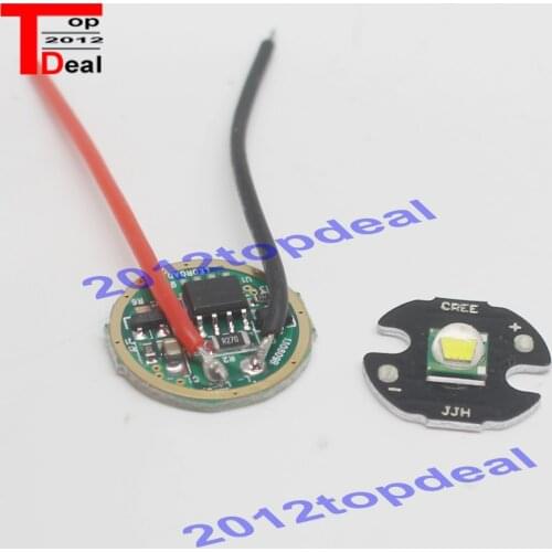 10W Cree XM-L T6 Cool White 16mm black pcb LED Light + DC 3.7V 2.5A XML LED Dimmer Driver DIY
