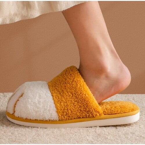 Autumn Winter Cute Cat Paw Women Fur Slippers Floor Bedroom Lovers Warm Plush Shoes Indoor Ladies Fluffy Slides