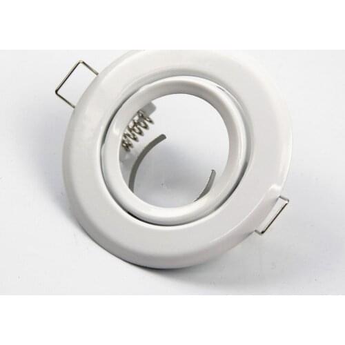 10pcs/lot 4W GU10 Spot lights assembly for White Round ceiling lamp Frame fixtures