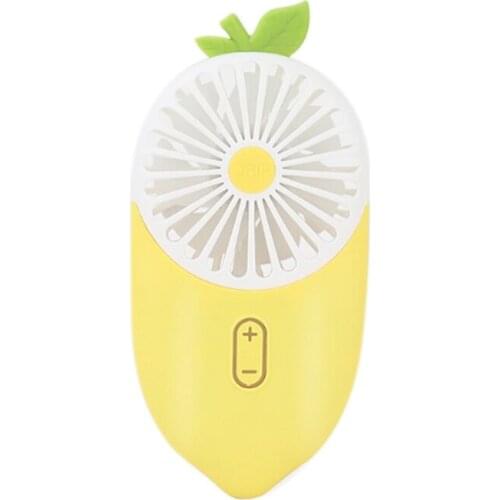 EAS-Lemon Ultra Thin Pocket Fan Handheld USB Charging Atmosphere Lamp Small Fan