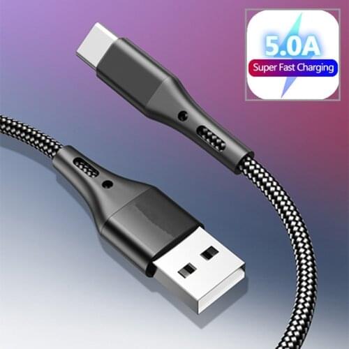 USB 3.0 LED Type C Fast Charger data Cable for Sony Xperia 5 10 II One Plus 8T Samsung A32 Xiaomi 9 honor 9X Mobile Phone Cable