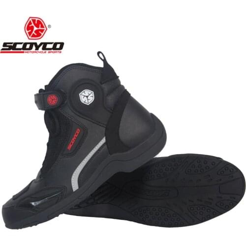 Comfortable breathable motorcycle boots MT015 scoyco knight protective motocross motorbike shoes size 39-40-41-42-43-44-45