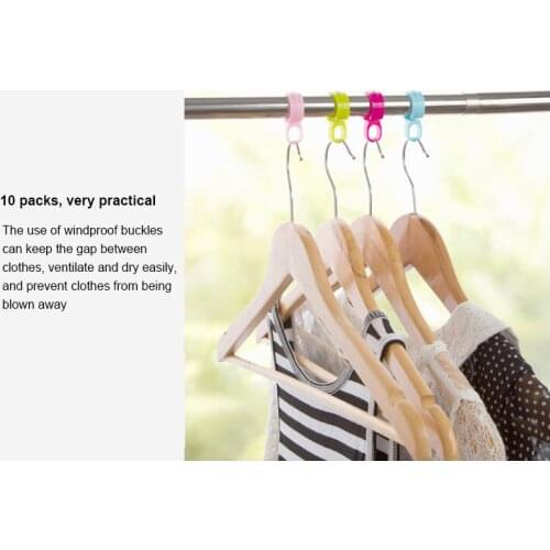 Windproof Hanger Pack of 10 Home laundry and Drying Clips for Clothes Plastic Hanger Windproof Buckle Clothes Pegs Household New