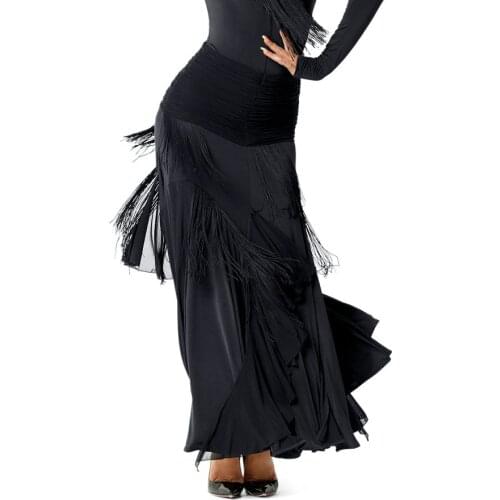 2018 Ballroom Dance Skirts For Women Stage Show Clothing Modern Social Dance Skirt Standard Waltz Dress Costumes woman tops