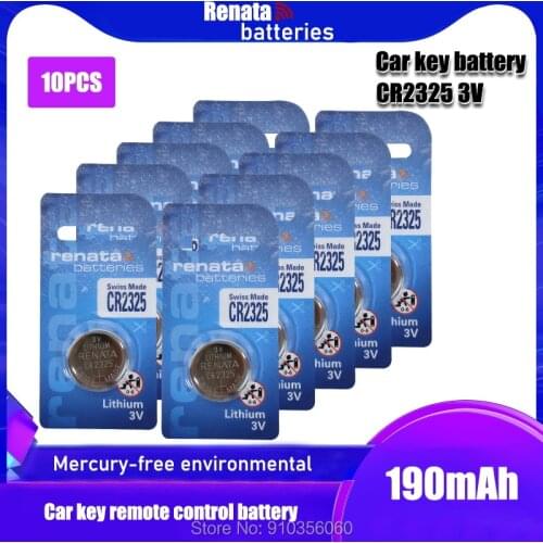 10pcs Original RENATA cr 2325 CR2325 3V Lithium Battery For Watch computer Remote Control Calculator button cell coin battery