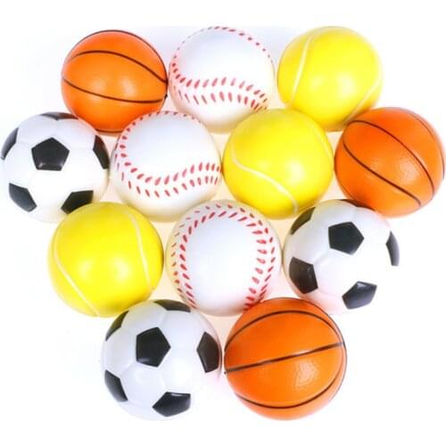 6Pcs/Set Soft Foam Ball Squeeze Toy Football Basketball Baseball Tennis Slow Rising Stress Relief Antistress Toys For Children