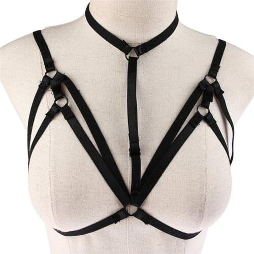 Summer Women Harness Caged Plunge Low Cut bra Exotic sexy lingerie cosplay bondage Gothic Lingerie bralette For prom dresses