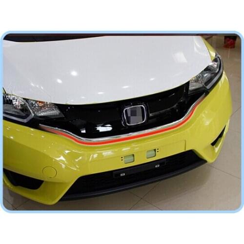 Free shipping! Higher star stainless steel front grille trim, bright wisp for Honda Fit,Jazz 2014