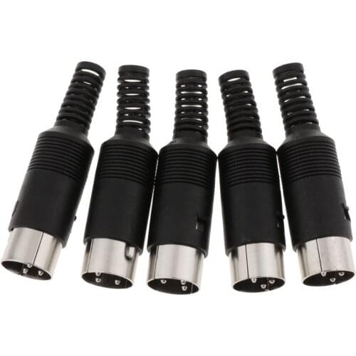 DIN Mini Pin Male Plug Audio Jack Connectors for PC Keyboard/Mouse DIY