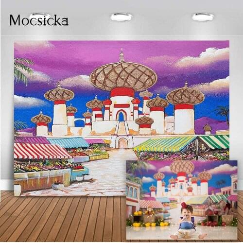 Agrabah Marketplace Theme Backdrop for Photography Newborn Kids Portrait Photo Booth Background Studio Photocall Ramadan