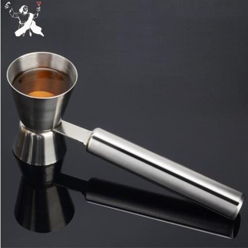 15/30ml Measuring Cup Tools Bar Measure Cocktail Jigger With Handle Measuring Cup 304 Stainless Steel Bar Tools Accessory