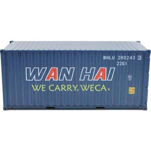 Collectible Toy Model Gift 1:20 Scale Wan Hai Shipping Express 20 GP Truck Container Model For Business Gift,Display