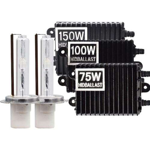 SKYJOYCE High Power 75W 100W 150W Xenon HID Bulb Ballast Kit 4300K 6000K 8000K Ceramic HID Xenon H1 H7 H11 9005 D2H Bulb HID Kit