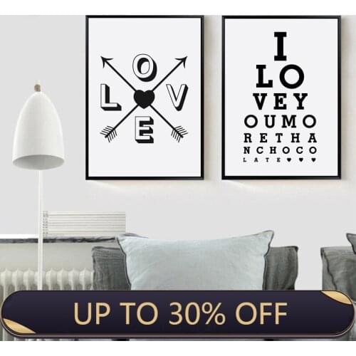 Love Art Painting Love Poster Living Room Home Decor Poster Print Canvas Painting