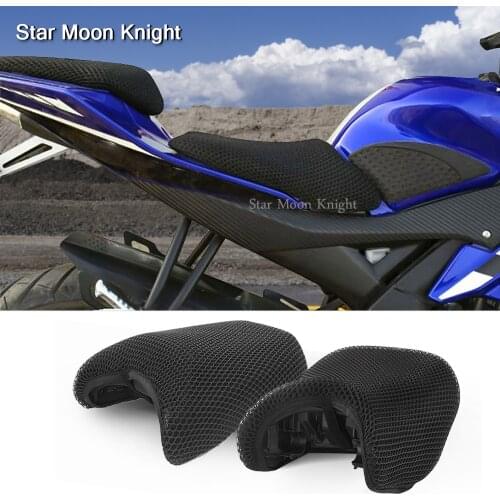 Motorcycle Accessories Anti-Slip 3D Mesh Fabric Seat Cover Breathable Waterproof Cushion For Yamaha YZF-R15 YZF-R3 YZF R15 R3