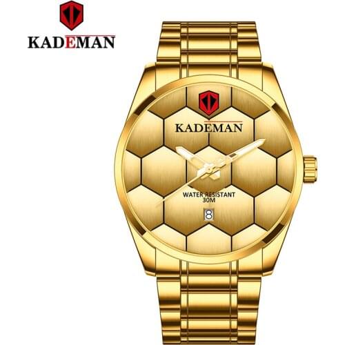 KADEMAN Top Brand Mens Watches Business Analog Watch Sports Male Mliltary Stainless Steel Quartz Wristwatch Relogio Masculino