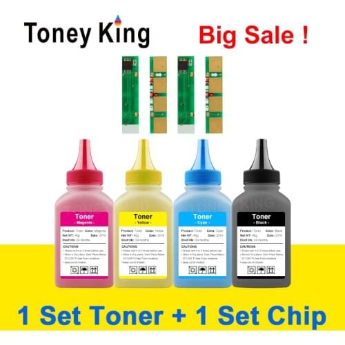 Toney King 4 x Toner Refill Laser Powder Kits + Chips For Samsung CLX 3185 3185FN 3185FW 3185N 3186 3186N 3180 CLT407 Printer