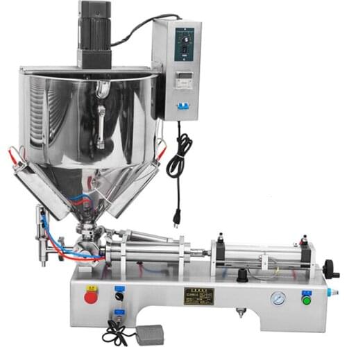 Heating Stirring Filler Stainless Steel Pneumatic Paste Filling Machine for Peanut Butter Ketchup Cream Food Filling