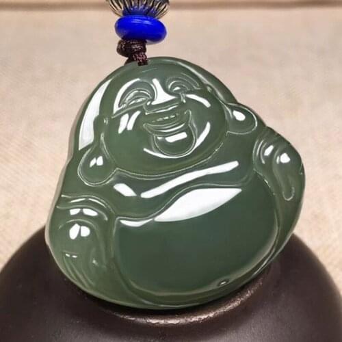 Natural Jade Pendant Hand Carved Jadeite Charm Necklace for Man Pendants Fashion Men Jewelry