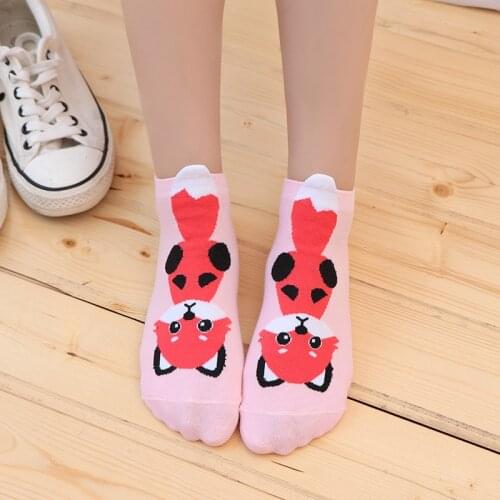 Colorful fruit Invisible Short Woman Sweat summer comfortable cotton girl womens boat socks ankle low female 1pair=2pcs XG37