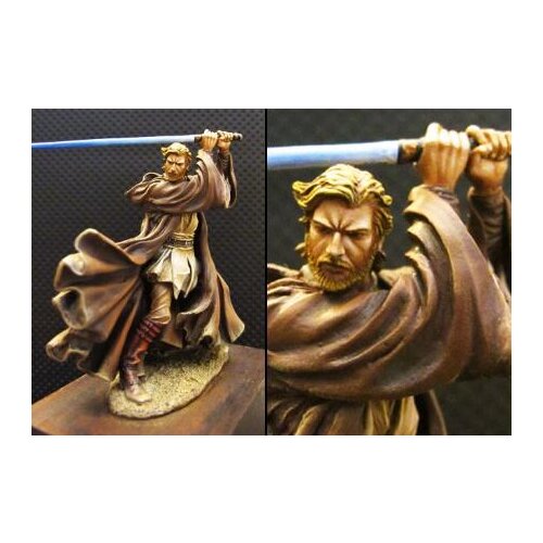 New Unassembled 1/24 75mm ancient warrior stand with base Resin Figure Unpainted Model Kit