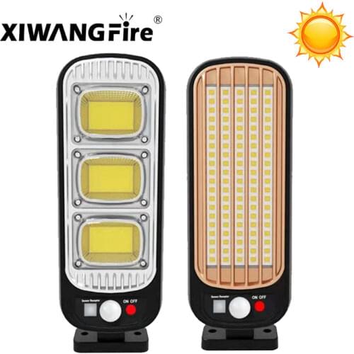 New Solar Small Wall Light 4 Cob LED Outdoor Waterproof Human Body Induction Garden Street Light Landscape Lights Torch Hanging