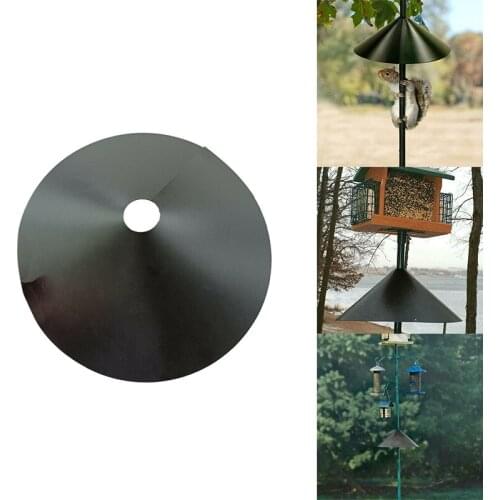Practical Squirrel Baffle Wrap Around Bird Feeder Guard Powder Coated Steel Black