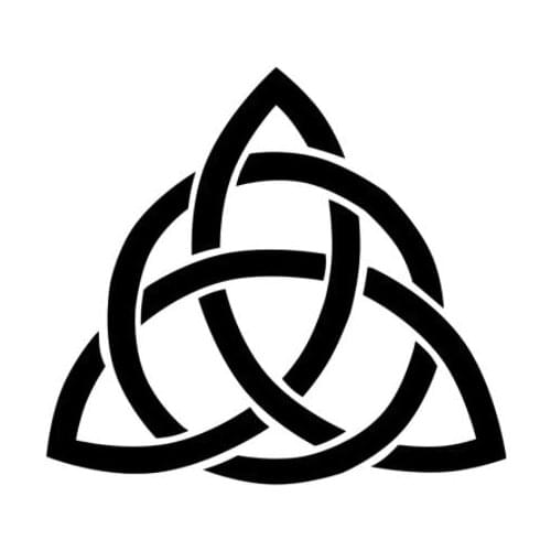 Adesivo de nó triquetra trinity celts, símbolo engraçado de carro e decalque em prata/preto, adesivos automoti N2102