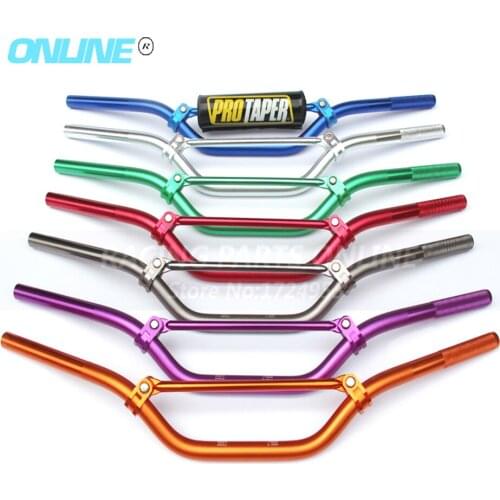 7/8 UNIVERSAL MOTORCYCLE HANDLE BAR 22MM middle rise HANDLEBAR TUBES with handlebar pad for RACING OFF RAOD BIKE MX SM TITANIUM