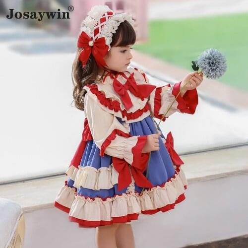 Spring Summer Dress for Girls Baby Lolita Girl Dress Red Baby Navidad Toddler Baby Kids Party Wedding Princess Dress for Girls
