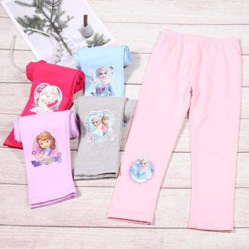 2019 Spring Toddler Baby Girls Skinny Pants Kids Warm Leggings Girls Cats Pattern Stretchy Pants Autumn Thin Slim Sport Trousers