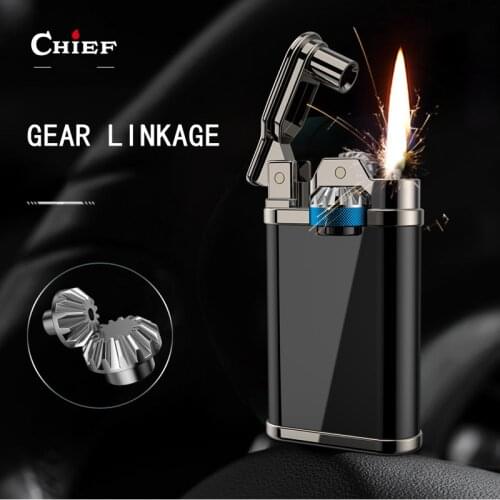Chief Windproof Metal Kerosene Metal Flint Oil Lighter Smoking Accessories