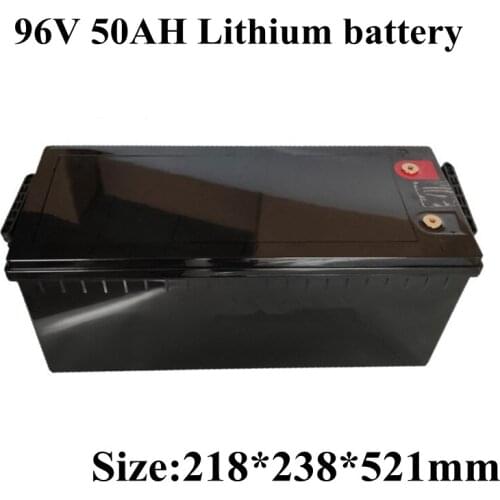 Waterproof 96v 50ah Lithium Ion Bateria Li Ion Battery for 7500W RV AGV Marine Tourist Car Motorcycle E-sweeper + 10A Charger