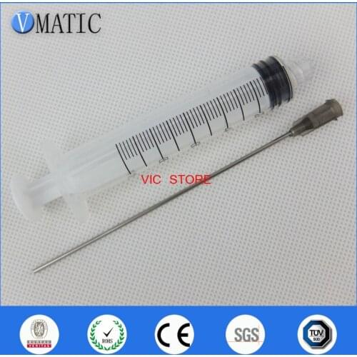 High Quality Non Sterilized 10ml/10cc Luer Lock Dispensing Syringes With 16G Blunt Tip Fill Needles 10cm 100mm