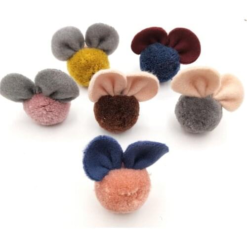 1pcs Wool felt Cat Ear Patches DIY Handmde Accessories For kids clothes Cartoon Childrens hair clip Accessories