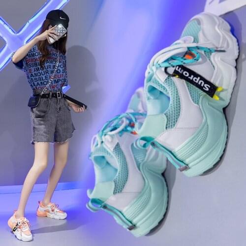 Casual shoes women 2020 new tide shoes old shoes spring and summer breathable mesh sports shoes Z766