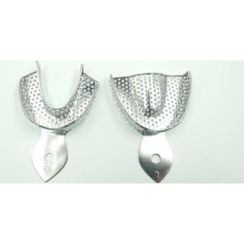 1 Pairs High Quality Stainless Steel Dental Impression Trays Oral Hygiene Dental Impression Trays Large Size