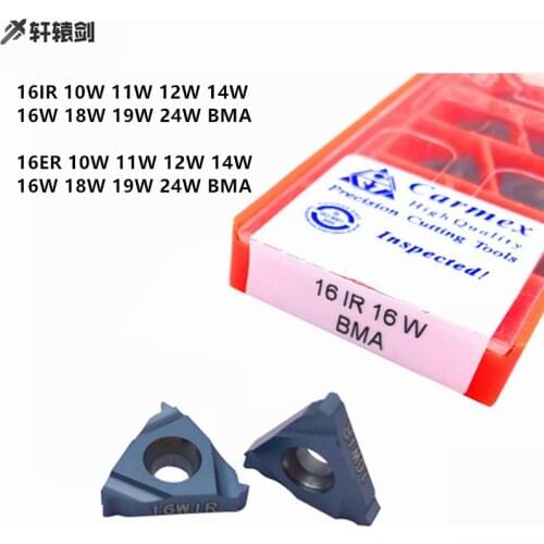 10PCS 16ER 16IR 8/10/11/12/14/16/18/19/20W High Qualitycarbide Threading Blade CNC Lathe Turning Tool