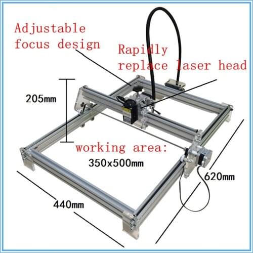 1600mw Laser Engraving Machine Diy Laser Cutting Machine Engraving Area 35*50cm Software Adjust Laser Power