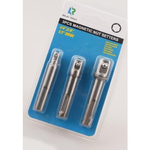 3pcs SDS Socket Driver Set Drill Bit Adaptor 3/8 1/4 1/2" Hex Shank Converter Impact Drill Hammer Adapter Tools