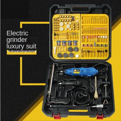 350 Piece Set Double Electric Grinder Jade Sculpture Woodcarving Root Carving Polisher Polishing Sanding Tools DIY Toolbox