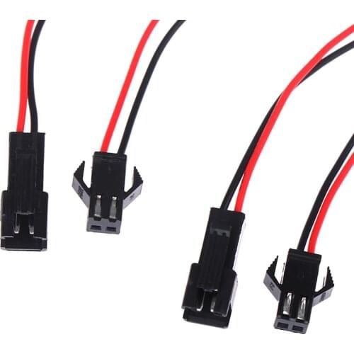 5 Pairs 10/20cm Long SM 2Pins Plug Male to Female Terminal Wire Connector