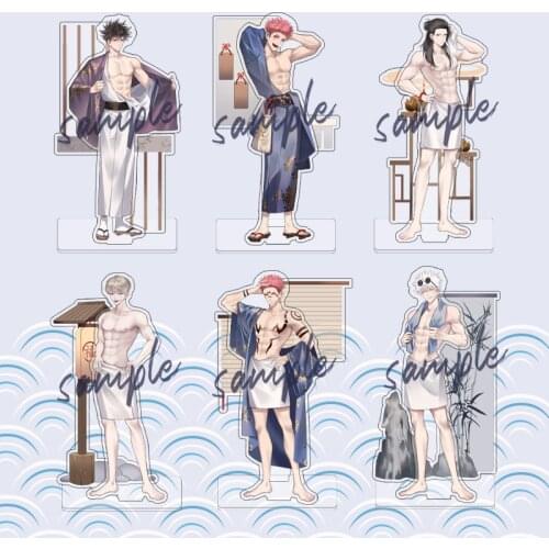 Anime Jujutsu Kaisen Gojo Satoru Itadori Yuji Acrylic Stand Model Figure Badge Medal Postcard Through card Pillowcase Cover Gift