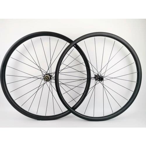 29ER Asymmetry MTB AM/XC hookless carbon wheels 30mm width 24mm depth mountain bike super light carbon wheelset