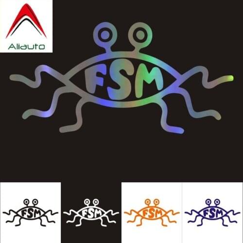 Aliauto Custom Car Stickers Flying Spaghetti Monster Auto Motorcycles Decoration Waterproof Decal Automobile Styling,13cm*6cm